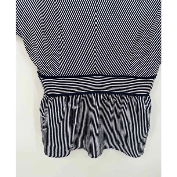 Monteau Navy Blue Striped Top - Picture 3 of 6